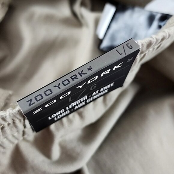 NWT Zoo York Men's Long Knee Length Cotton Stretch Sand Beige Shorts Size L - Picture 10 of 13